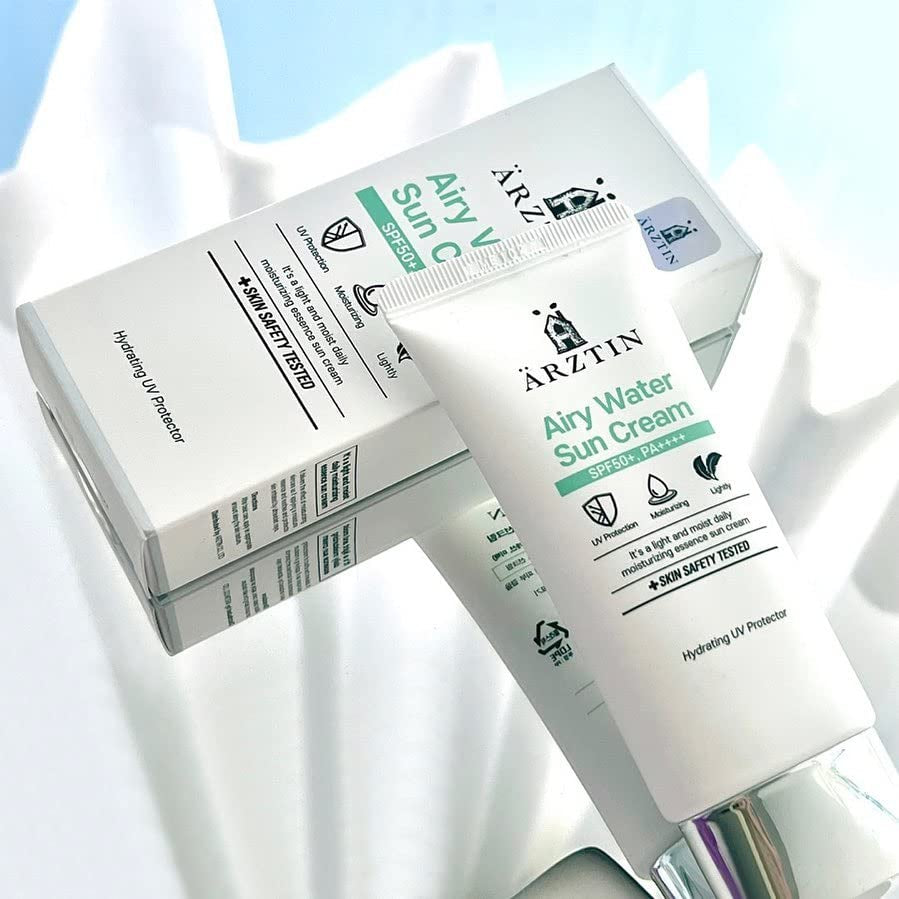 Airy Water SUN Cream SPF50+, PA++++, Lotion Type, NO Whitecast Smooth Texture Light Finish Sun Lotion