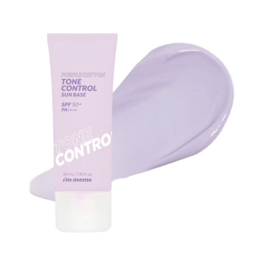 I'M MEME I'M Purple Cotton Tone Control Sun Base SPF50+/PA++++ Toneup Sunblock