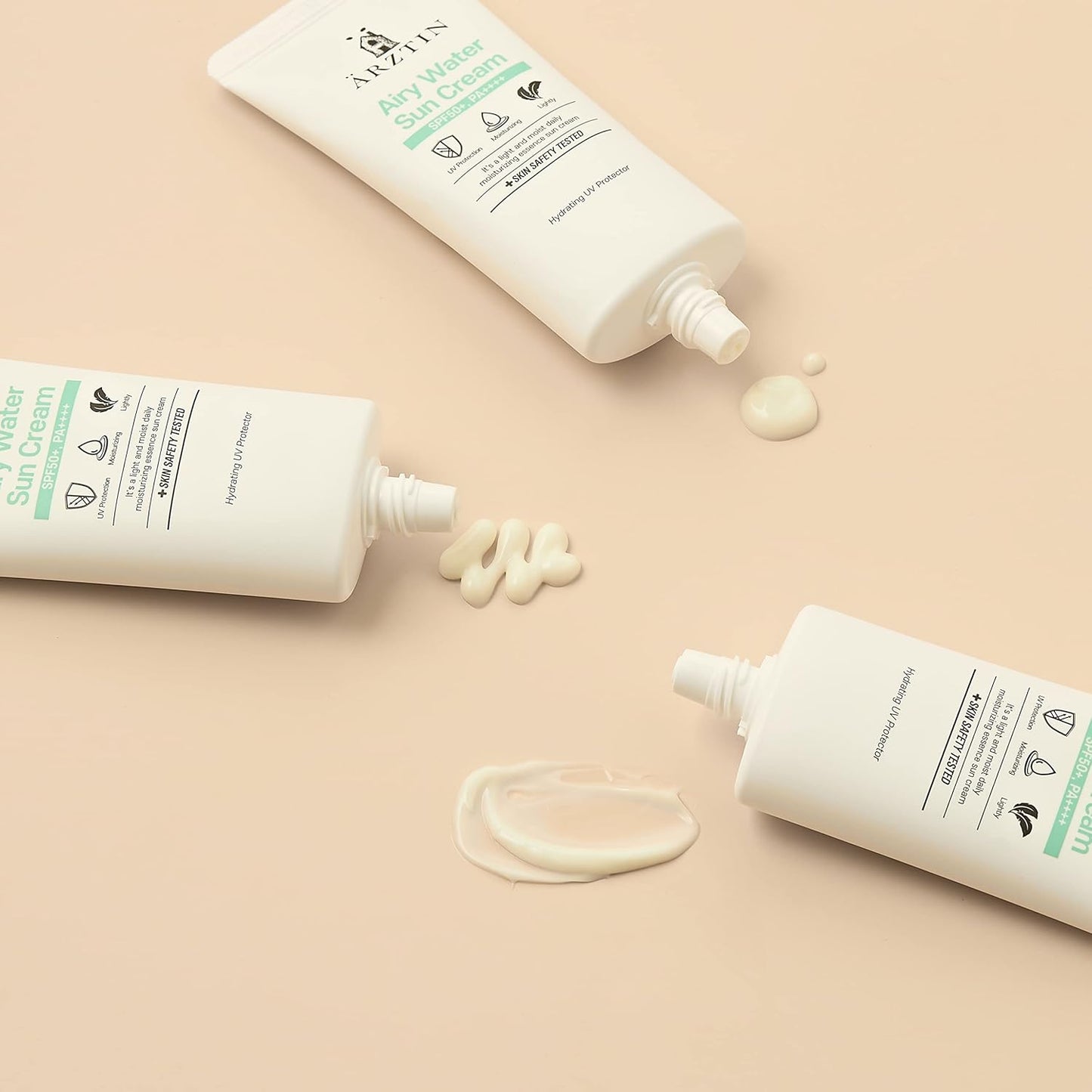 Airy Water SUN Cream SPF50+, PA++++, Lotion Type, NO Whitecast Smooth Texture Light Finish Sun Lotion