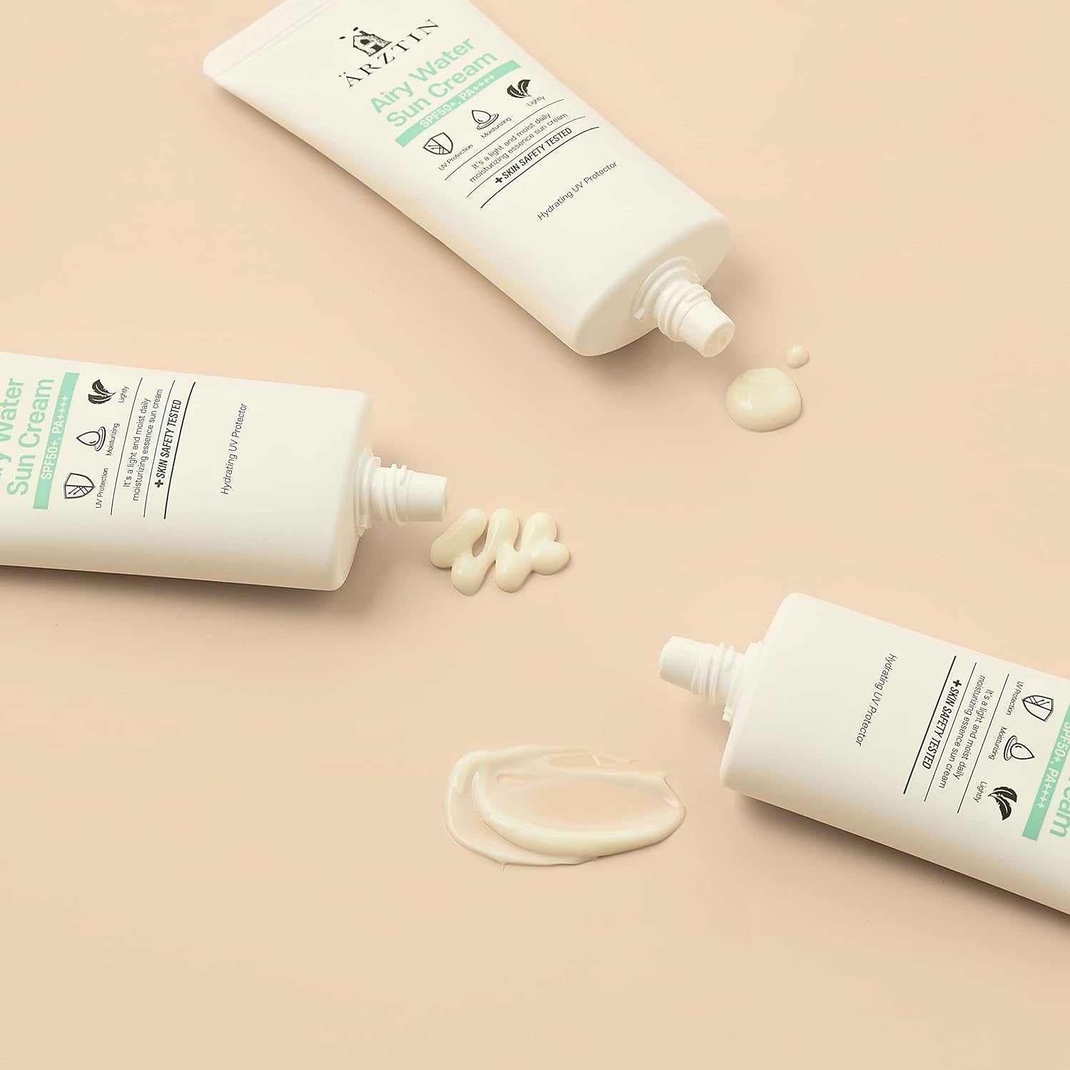 Airy Water SUN Cream SPF50+, PA++++, Lotion Type, NO Whitecast Smooth Texture Light Finish Sun Lotion