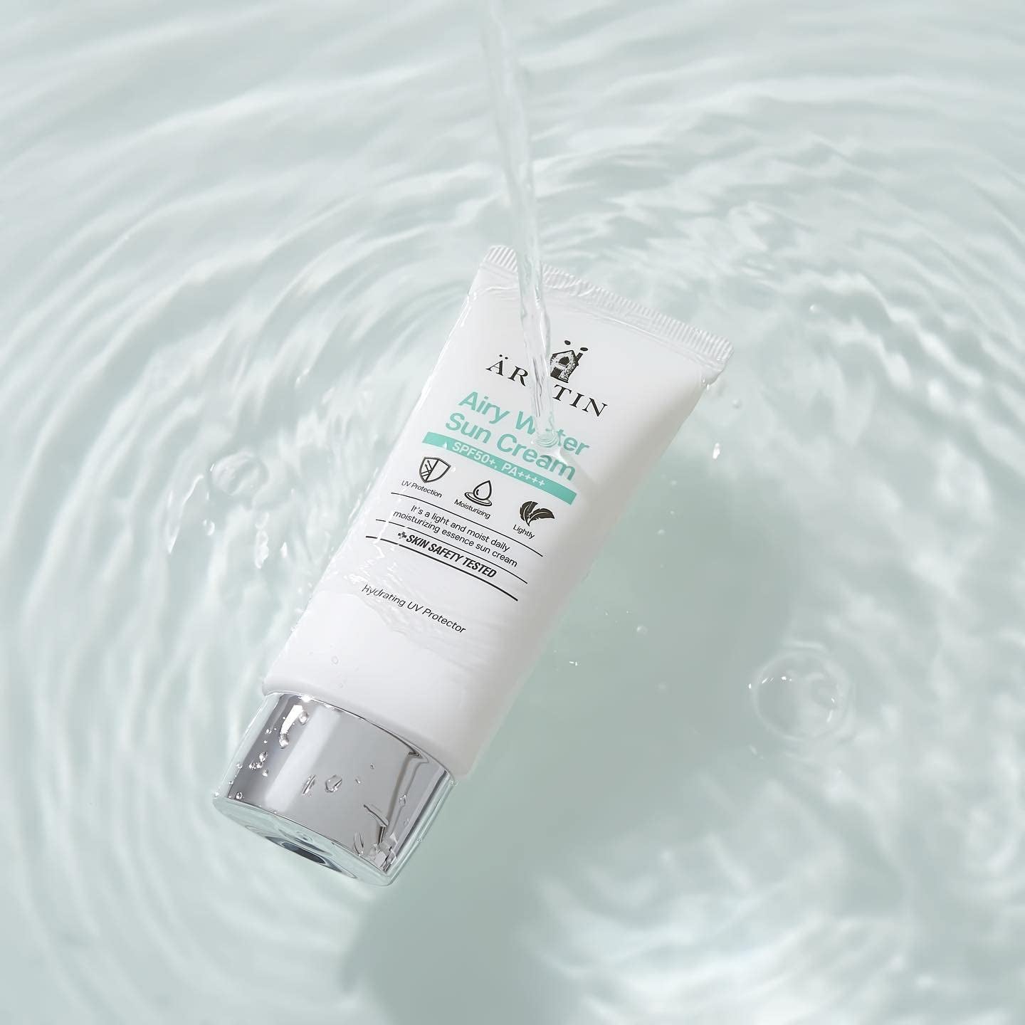 Airy Water SUN Cream SPF50+, PA++++, Lotion Type, NO Whitecast Smooth Texture Light Finish Sun Lotion